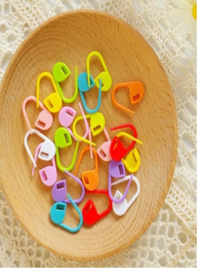 53 Arts 100 Pcs Stitch Markers Set for Knitting & Crochet | Locking Plastic Stitch Markers with Box | Durable Needle Clips for Yarn, DIY Sewing, and Handmade Craft Projects - Image 1